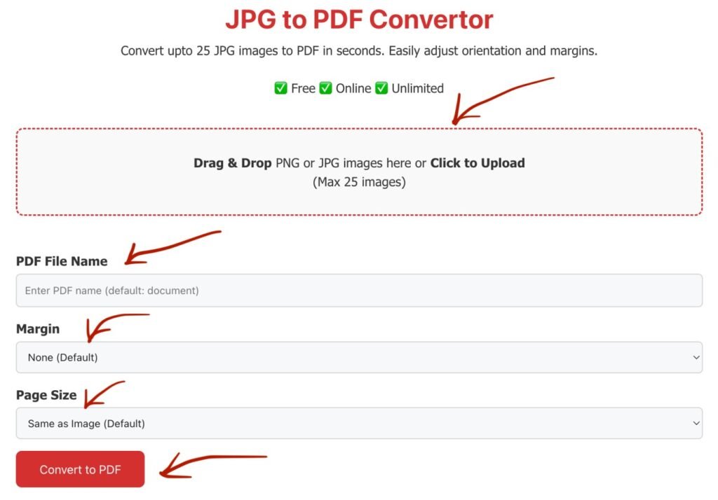 jpg to pdf convertor online free